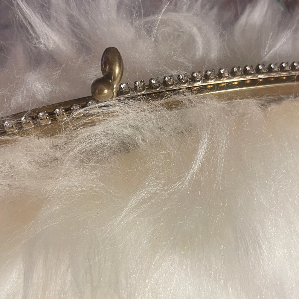 Fur clutch vintage bag super cute - Picture 5 of 6